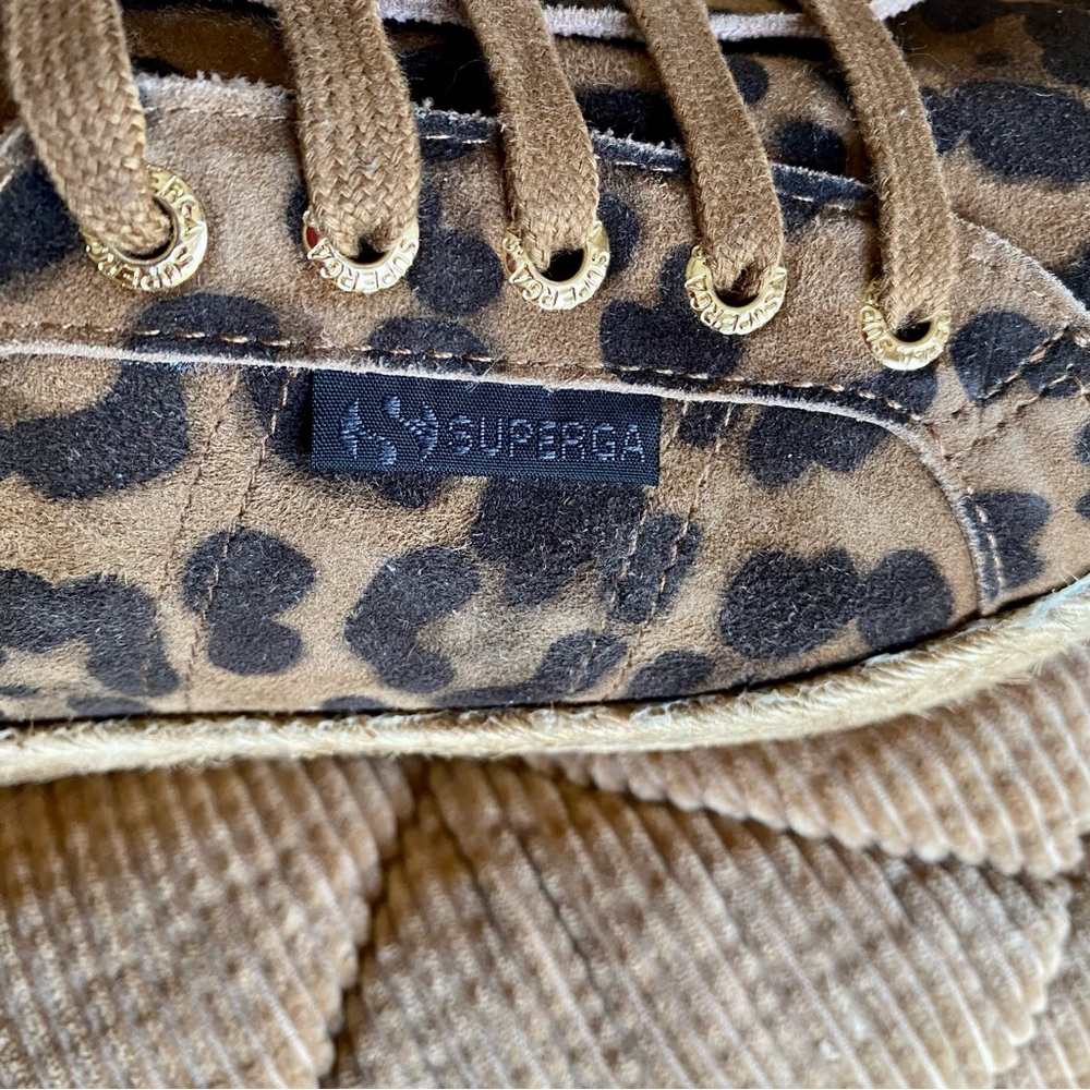SUPERGA PLATFORM LEOPARD ESPADRILLE FLATFORM SNEAKER SIZE EU 37 / US 6.5 - Picture 11 of 16